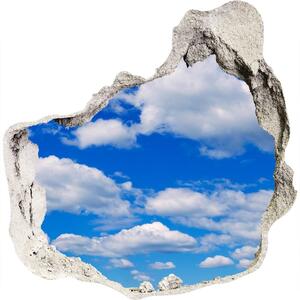Fototapet 3D gaură în perete Nori pe cer