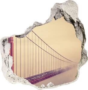 Autocolant 3D gaura cu priveliște Podul din San Francisco