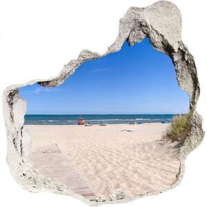 Autocolant 3D gaura cu priveliște dune de coastă