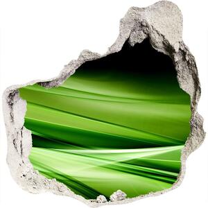 Fototapet 3D gaură în perete fundal valuri verzi