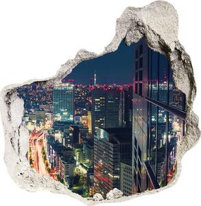 Fototapet un zid spart cu priveliște Tokyo, Japonia