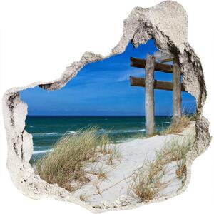 Fototapet un zid spart cu priveliște dune de coastă
