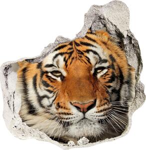 Autocolant 3D gaura cu priveliște tigru bengalez