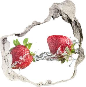 Autocolant 3D gaura cu priveliște Căpșuni și apă