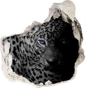 Fototapet un zid spart cu priveliște leopard