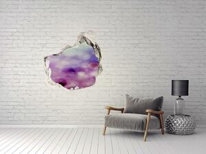 Autocolant un zid spart cu priveliște cercuri violet
