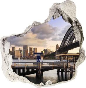 Autocolant 3D gaura cu priveliște Podul din Sydney
