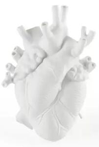 Love In Bloom Porcelain Heart Vaza Alb - Seletti