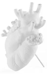Love In Bloom Porcelain Heart Vaza Alb - Seletti