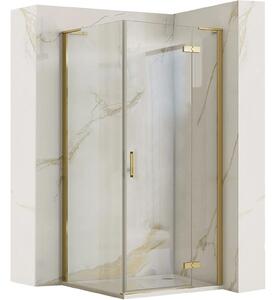 Rea, Cabină de duș REA Hugo 90x80 Gold Brush, KPL-K8414