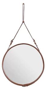Adnet Wall Mirror Circular Ø70 Tan Leather - GUBI