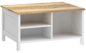 HOMCOM Ladă de Depozitare pentru Interior, 80x60x40 cm, cu Capac Rabatabil, Stil Nordic, Culoare Lemn | Aosom Romania
