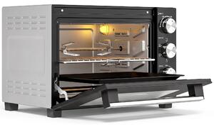 HOMCOM Cuptor Electric 1500W 28L cu Temperatură Reglabilă până la 230°C, Timer 60 min, Grătar, Tavă și Mâner pentru Tavă | Aosom Romania