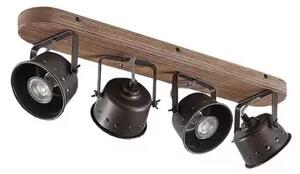 Rubinjo 4 Plafonieră Wood/Black - Lindby