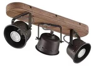 Rubinjo 3 Plafonieră Wood/Black - Lindby