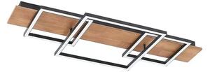 Chariska LED Plafonieră L95 Wood/Black - Lucande