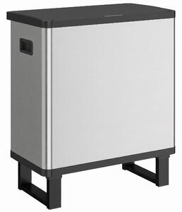 HOMCOM Coș de gunoi automat cu senzor, 54 L, 3 compartimente, oțel inoxidabil, argintiu | Aosom Romania