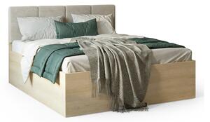 Pat Nolcala 114Dublu, Maro deschis, 160x200, PAL laminat, Tapiterie, 17x21x10cm
