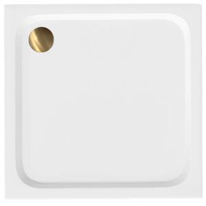 Rea, Cădiță de duș acrilică Rea Belmond Albă 80x80, KPL-14370