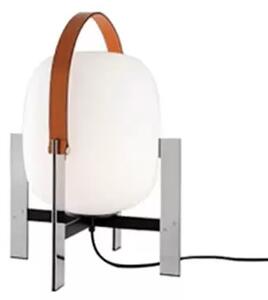 Cesta Metálica Veioză w/Handle Stainless Steel/White Opal Glass - Santa & Col