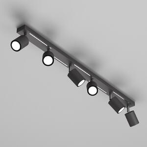 Luminex Spot de tavan Jarek antracit/crom, 6 becuri, reglabil, Negru, Camera de zi / sufragerie, Metal, Modern
