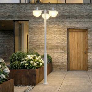 Lucande Lampa de exterior cu LED Toras, gri deschis, 3 becuri, CCT dimabilă, reglabil, Gri, Aluminiu, Modern
