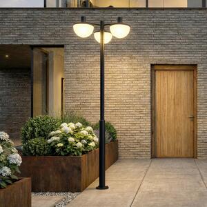 Lucande Lampă de exterior cu LED Toras, negru, 3 becuri, dimabilă în ceea ce, reglabil, Negru, Aluminiu, Modern
