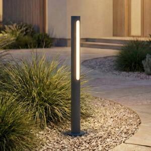 Lindby Bornă luminoasă LED Liravel, înălțime 60 cm, antracit, IP65, Negru, Aluminiu, Modern