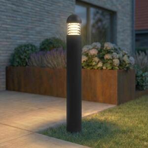 Lucande Bornă luminoasă LED pentru iluminat exterior Skagena, antracit,, Negru, Aluminiu, Modern