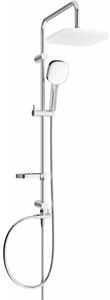 Mexen - X33 Set dus cu cap superior 23x23cm, alb-crom, 798333391-02