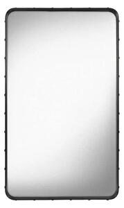 Adnet Wall Mirror Rectangular 65X115 Black Leather - GUBI