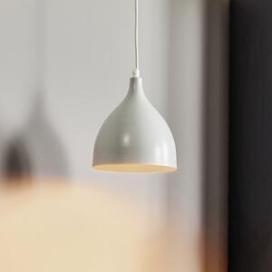 Luminex Lampă suspendată Nanu din metal gri deschis cu 1 bec, reglabil, Gri, Camera de zi / sufragerie, Metal, Modern