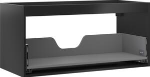 Mexen Box-A, dulap suspendat 100 cm, 1 sertar, negru mat, 91AX0-1000-470-1-71