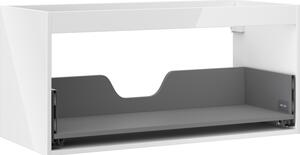 Mexen Box-A, dulap suspendat 100 cm, 1 sertar, alb lucios, 91AX0-1000-470-1-00