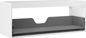 Mexen Box-A, dulap suspendat 120 cm, 1 sertar, alb mat, 91AX0-1200-470-1-01