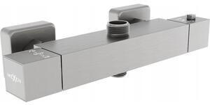 Baterie termostatica Mexen CUBE cu racord superior, grafit, 77250-66