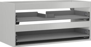 Mexen Box-A, dulap suspendat 100 cm, 2 sertare, gri mat, 91AX0-1000-470-2-62