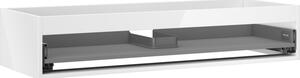 Mexen Box-A, dulap suspendat 120 cm, 1 sertar, alb lucios, 91AX0-1200-235-1-00