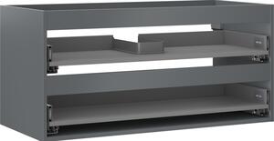 Mexen Box-A, dulap suspendat 100 cm, 2 sertare, grafit mat, 91AX0-1000-470-2-66