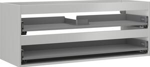 Mexen Box-A, dulap suspendat 120 cm, 2 sertare, gri mat, 91AX0-1200-470-2-62