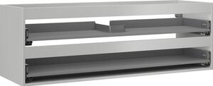 Mexen Box-A, dulap suspendat 140 cm, 2 sertare, gri mat, 91AX0-1400-470-2-62