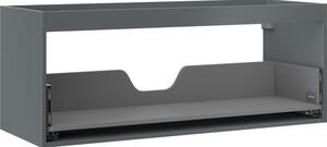 Mexen Box-A, dulap suspendat 120 cm, 1 sertar, grafit mat, 91AX0-1200-470-1-66