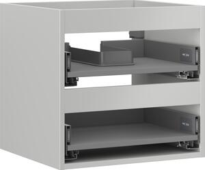 Mexen Box-A, dulap suspendat 50 cm, 2 sertare, gri mat, 91AX0-0500-470-2-62