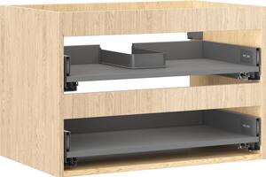 Mexen Box-A, dulap suspendat 70 cm, 2 sertare, stejar, 91AX0-0700-470-2-81