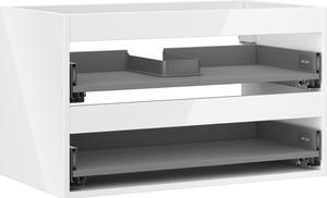 Mexen Box-A, dulap suspendat 80 cm, 2 sertare, alb lucios, 91AX0-0800-470-2-00