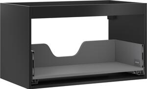Mexen Box-A, dulap suspendat 80 cm, 1 sertar, negru mat, 91AX0-0800-470-1-71
