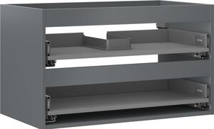 Mexen Box-A, dulap suspendat 80 cm, 2 sertare, grafit mat, 91AX0-0800-470-2-66