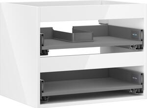 Mexen Box-A, dulap suspendat 60 cm, 2 sertare, alb lucios, 91AX0-0600-470-2-00