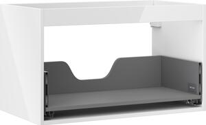 Mexen Box-A, dulap suspendat 80 cm, 1 sertar, alb lucios, 91AX0-0800-470-1-00
