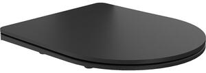 Mexen - Scaun WC SLIM DUROPLAST pentru vas WC LENA RICO SOFIA CARMEN (660) | închidere soft, negru, 39100185